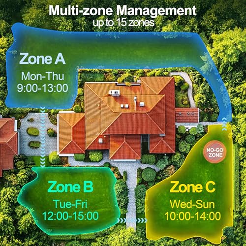 UBHOME Robot Lawn Mower, RTK+AI Vision Robot Mower for Accurate Navigation & Obstacle Avoidance, No Perimeter Wire, Smart APP Control, Automatic Grass Cutting for Large Lawns, 55% Slopes - Image 9