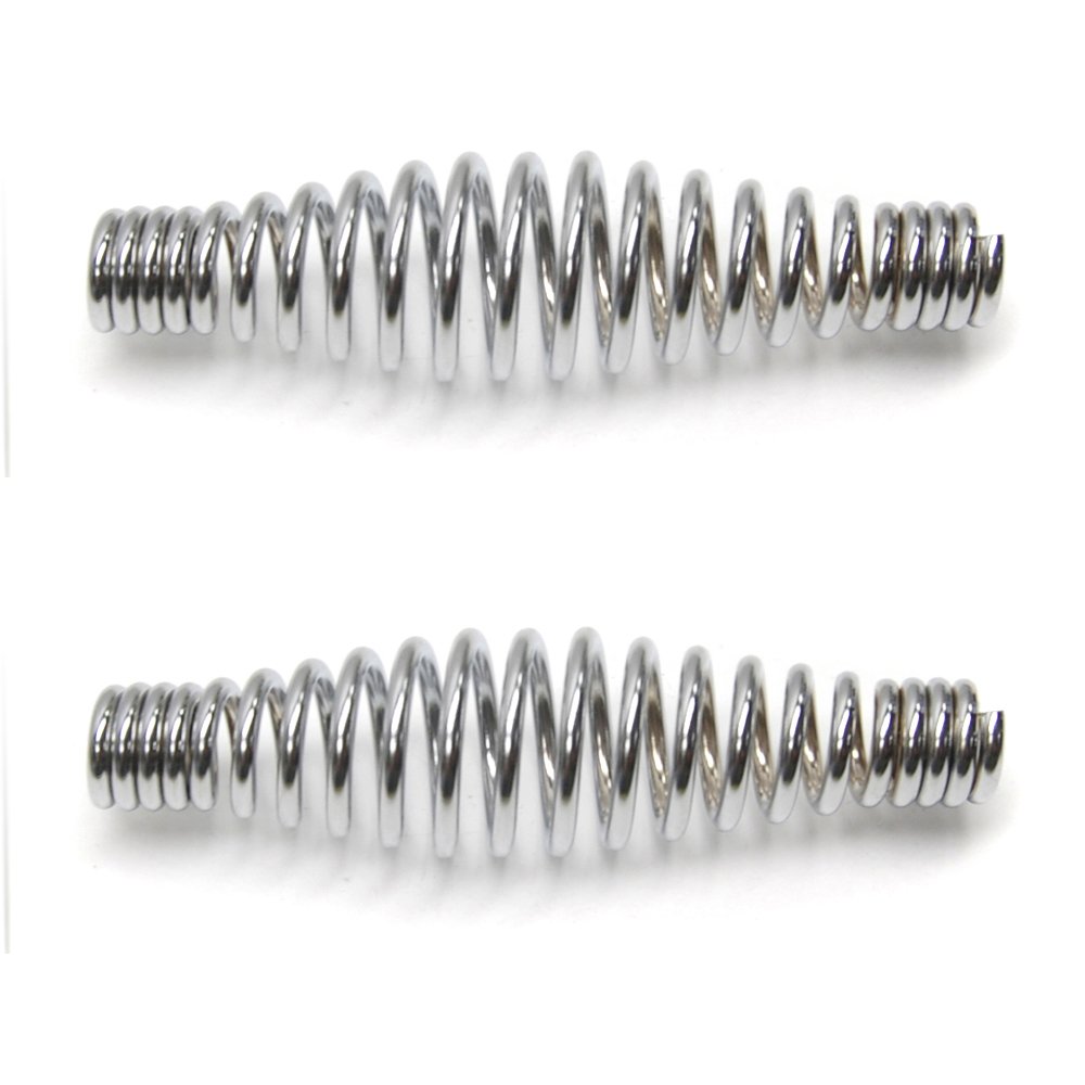 BBQ Heavy Duty Spring Handle 4-1/2" Tapered *2-Pack* Nickel Plated (Chrome Look) Barbecue Smoker, Grill, Stove, Pit Accessories