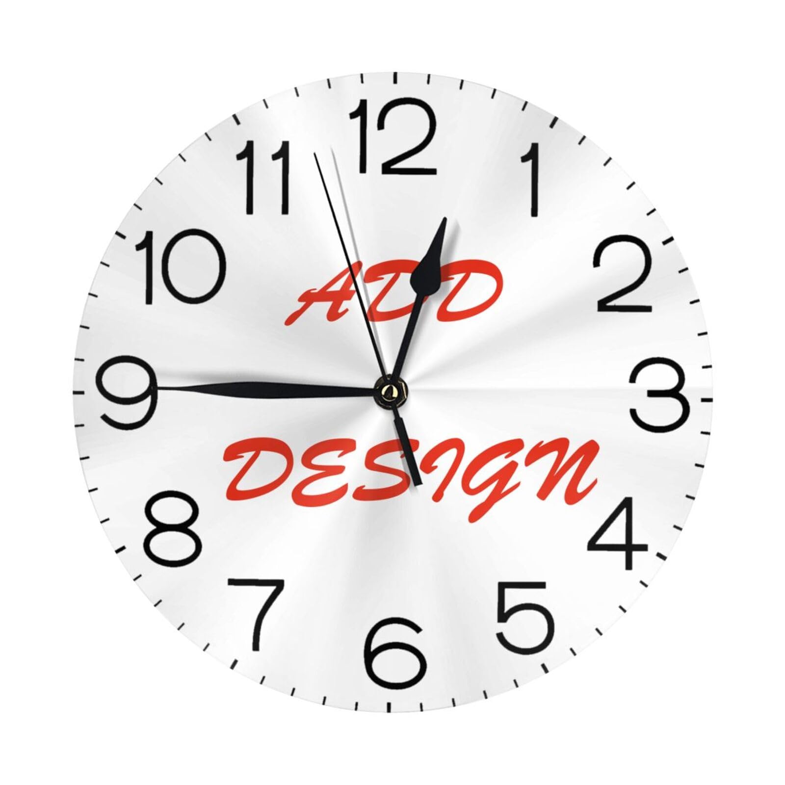 Custom Photo Wall Clocks with Image Logo Text for Bedroom Living Room Decor DIY Create Your own Wall Clock Battery Operated Silent Non Ticking 10 inch