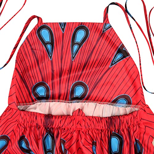 Cute Kids Girls Sleeveless African Ankara Dress Toddler Traditional Style Princess Dashiki Print Casual Dress3