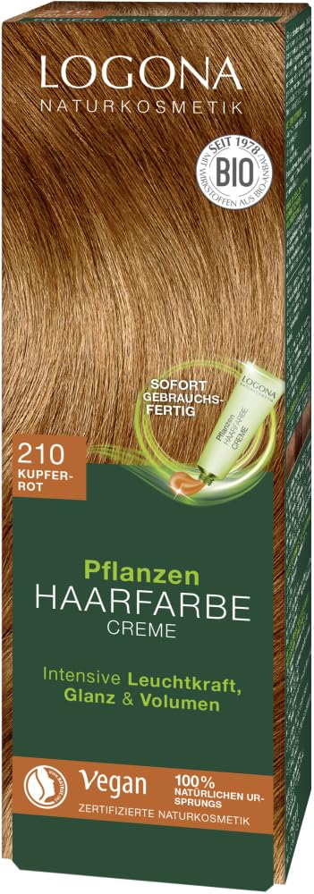 Pflanzen Haarfarbe Creme 210 kupferrot 6 x 150 ml