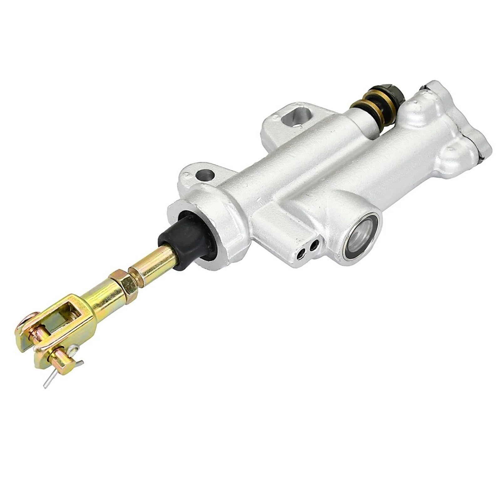 PUAHBCI Rear Brake Pump Rear Brake Pump Fit for 50cc 70cc 110cc 125cc 150cc 250cc Kayo T4 T6 Dirt Bike Motorcycle Rear Hydraulic Brake Master Cylinder Pump(Silver)