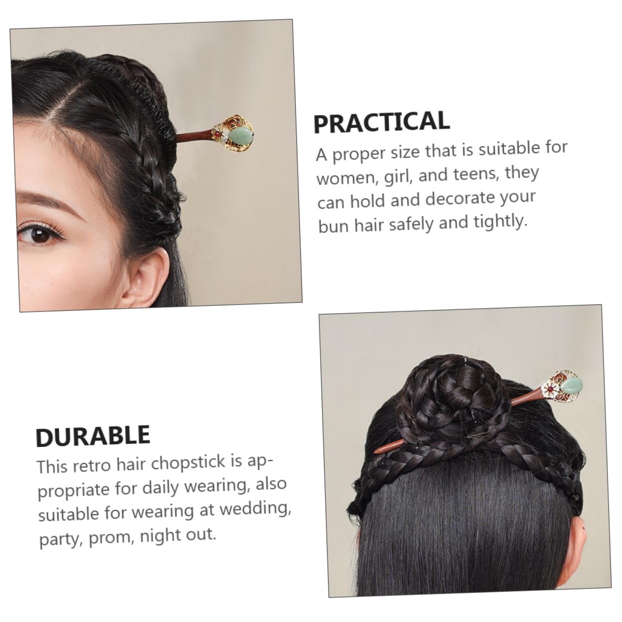 FRCOLOR 3 Pezzi Di Forcina Per Con Cinese Per Chignon Per Feste E Styling Quotidiano