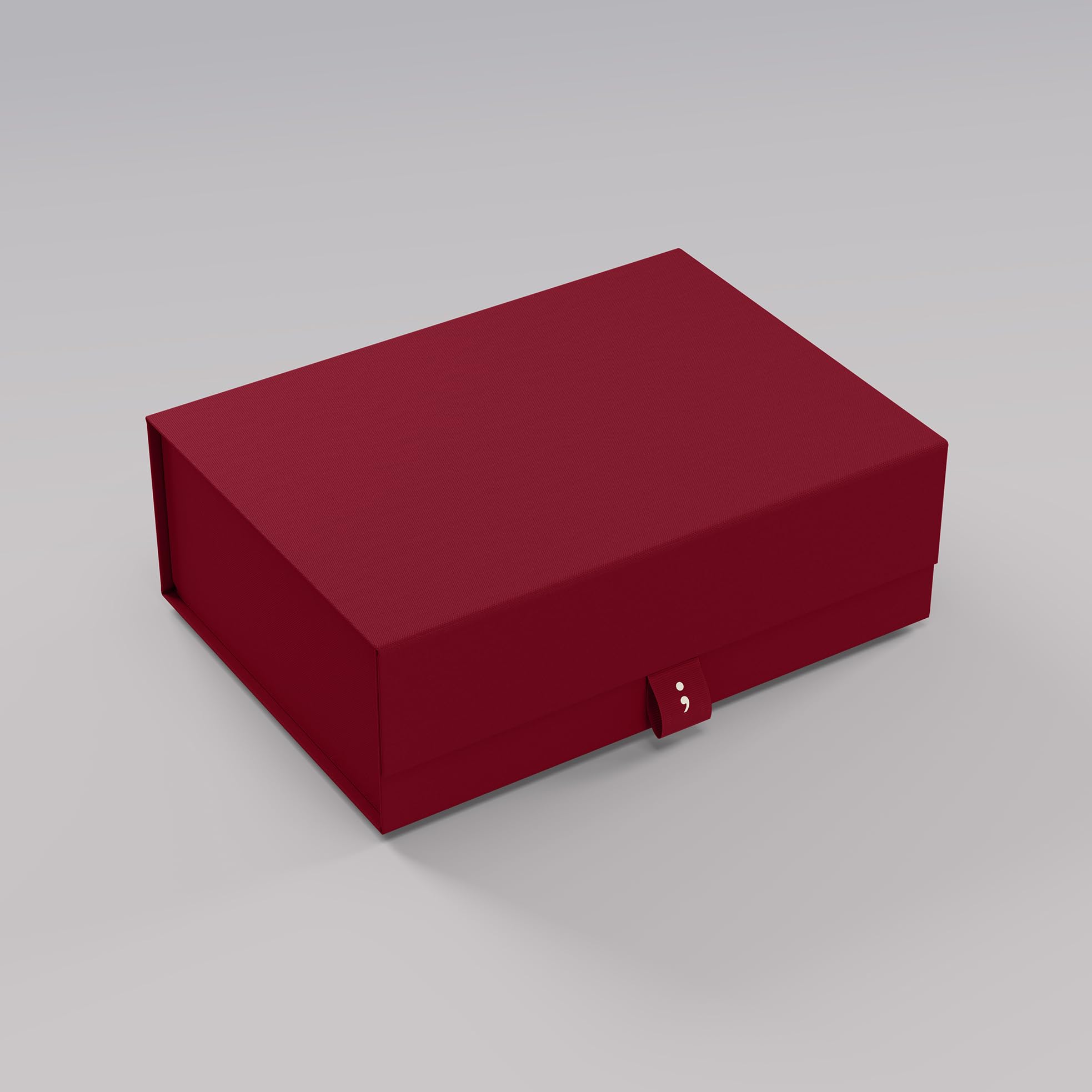 Semikolon 371359 Boîte de rangement 4Rooms - taille XS, 14 x 19 x 6,​5 cm - boîte cadeau - design bordeaux