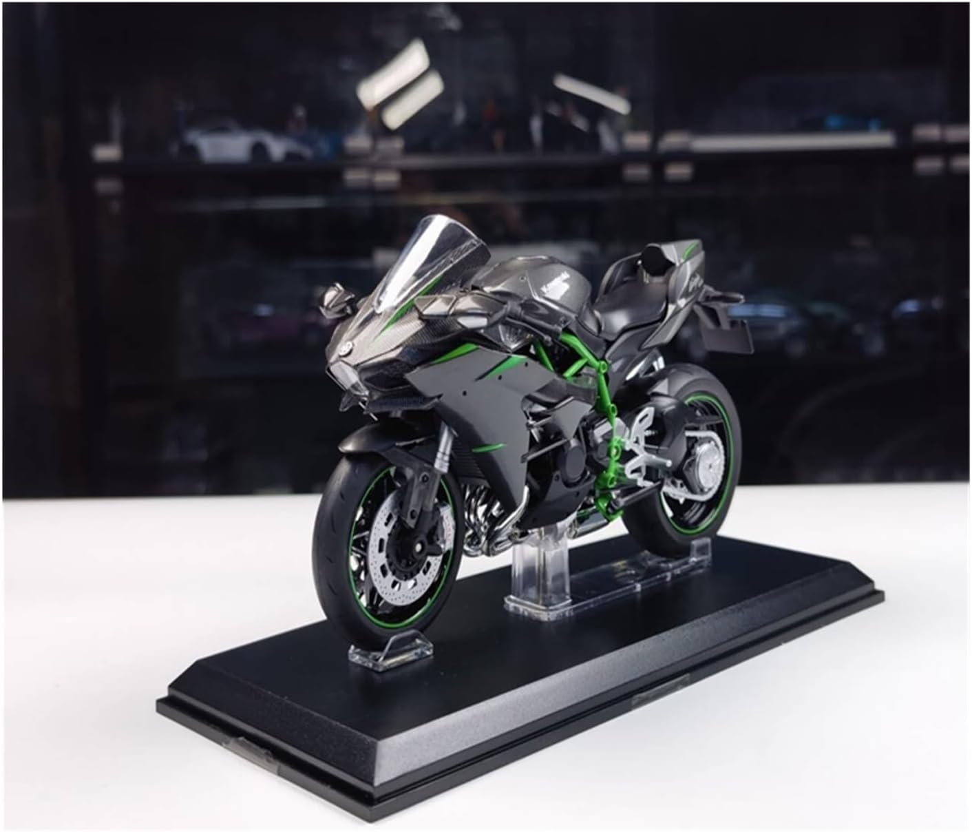 Simulation Motorcycle Toys 1:12 for Kawasaki Ninja ZX25 Motorcycle Toys Display Model Car Christmas Birthday Gift Adult for Boys(H2)