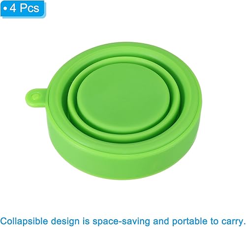 Miniatura 3 de PATIKIL Taza de viaje plegable, paquete de 4 vasos de agua plegables de viaje de 5.7 fl oz, taza de silicona portátil para acampar senderismo al