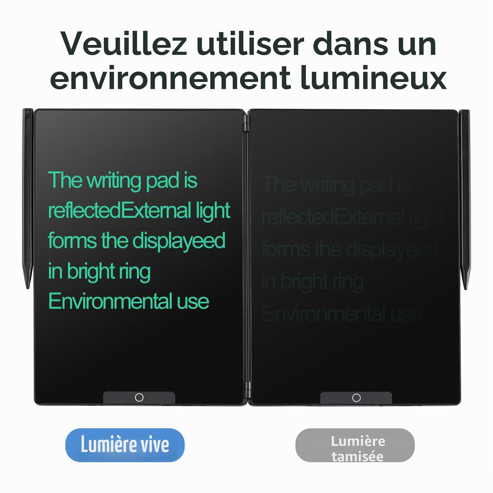 Czemo Tablette LCD Écriture Adulte 14.3 Pouces Réutilisable Ardoise Électronique Bloc Notes