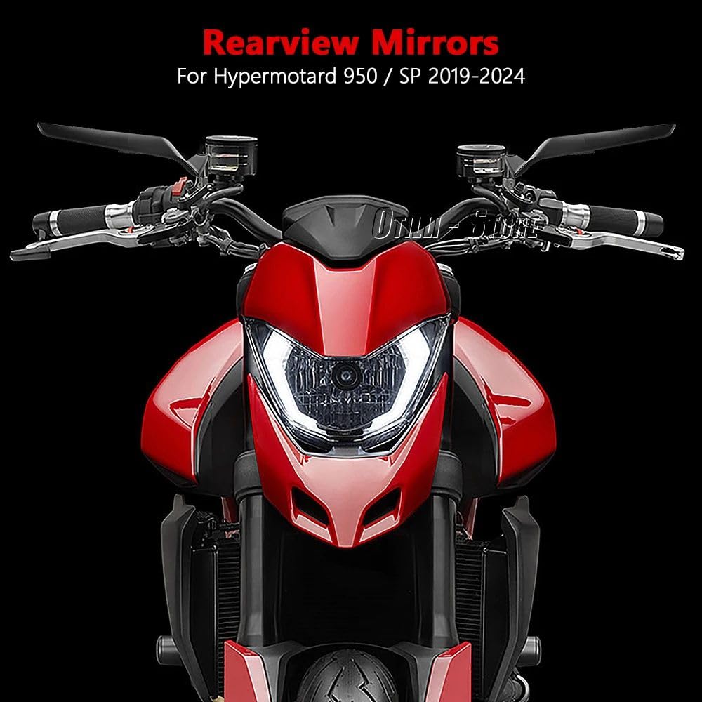 Ducati Hypermotard950 ミラー 右 新品 Amazon.com: Motorcycle CNC Winglet Side Mirrors Fits for