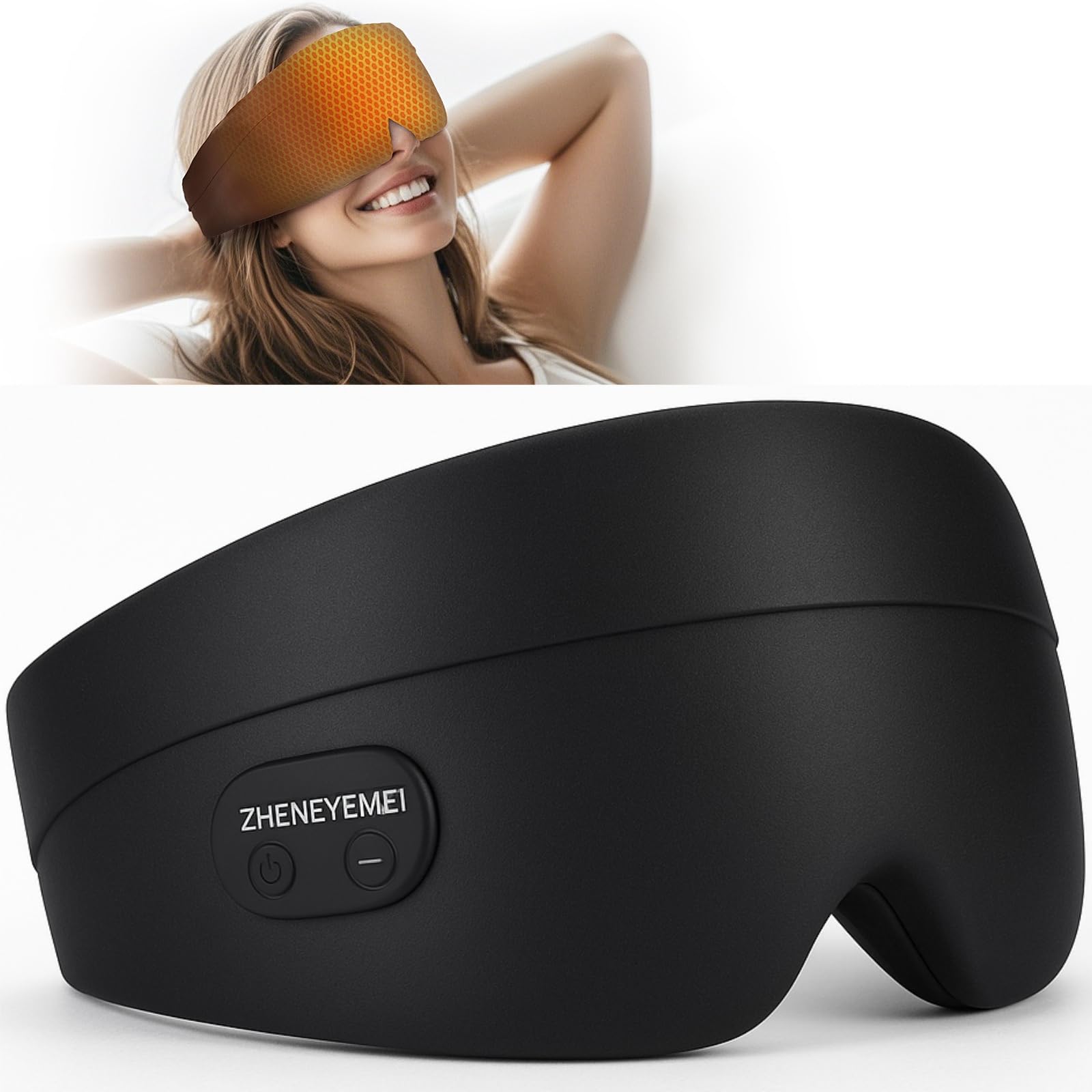 Heated Eye Masks for Dry Eyes Cordless Silk Mask 3 Heat Levels Electric Heating Pad for Eye Strain