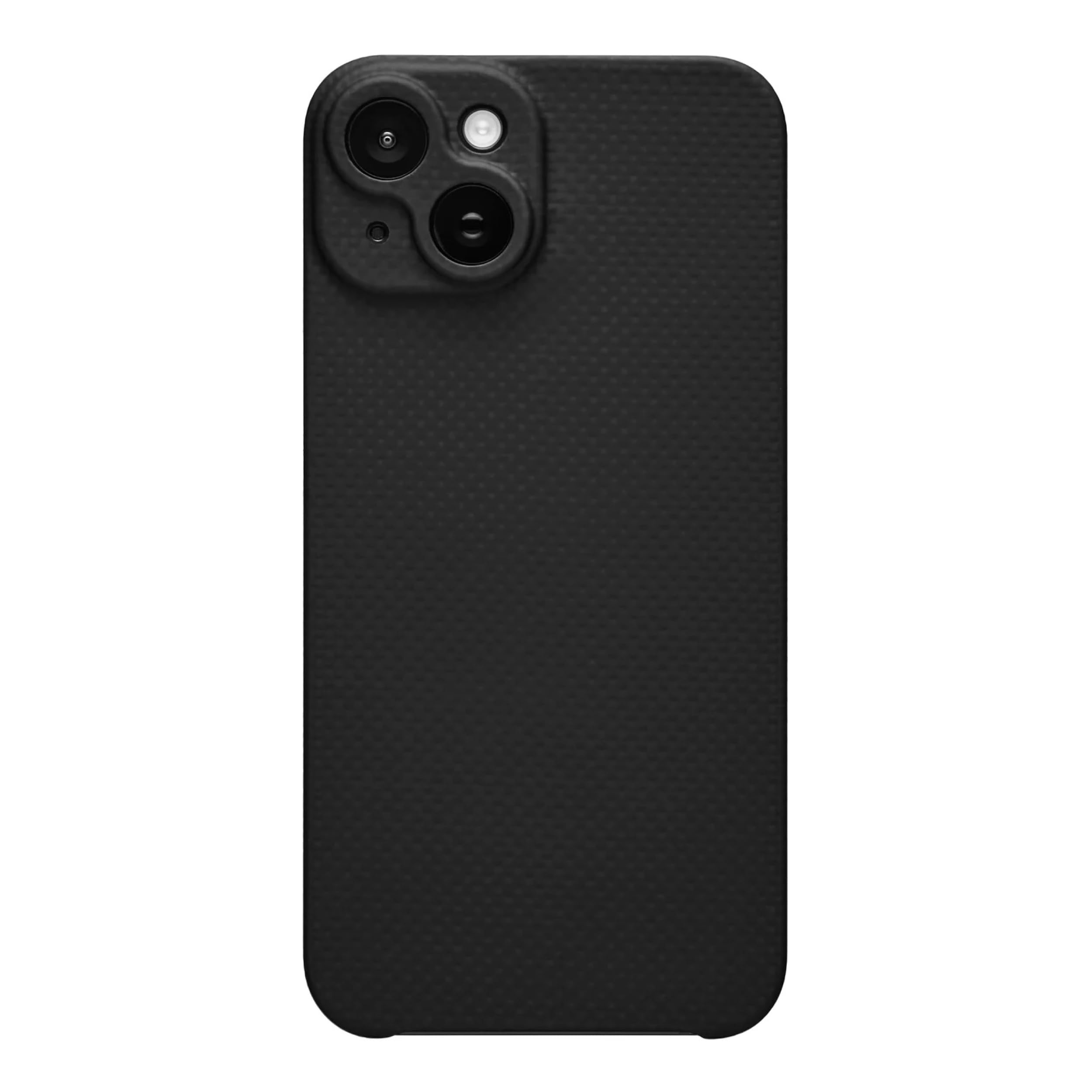 Latercase | Compatible with iPhone 15 | iPhone 15 Case | Midnight | Durable Thin Phone Case | 0.6mm Aramid Fiber, Precision Lasercut, Full Camera