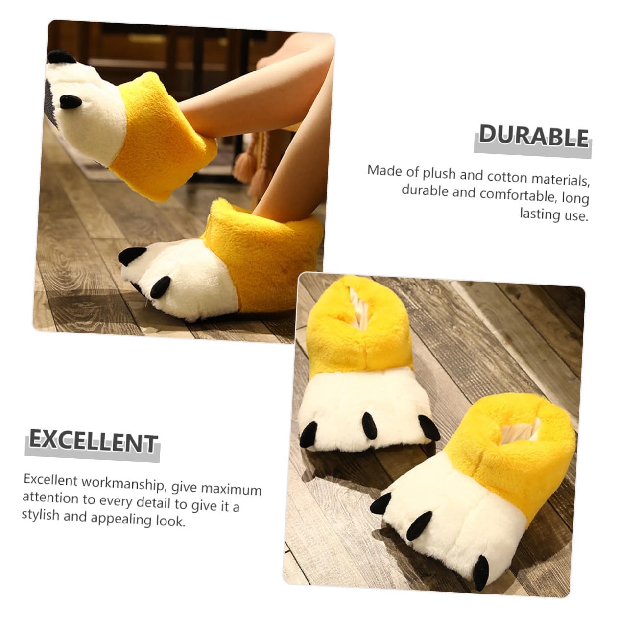 Gatuida Pantuflas Peludas de Invierno para Mujer, Talla Única 36-40