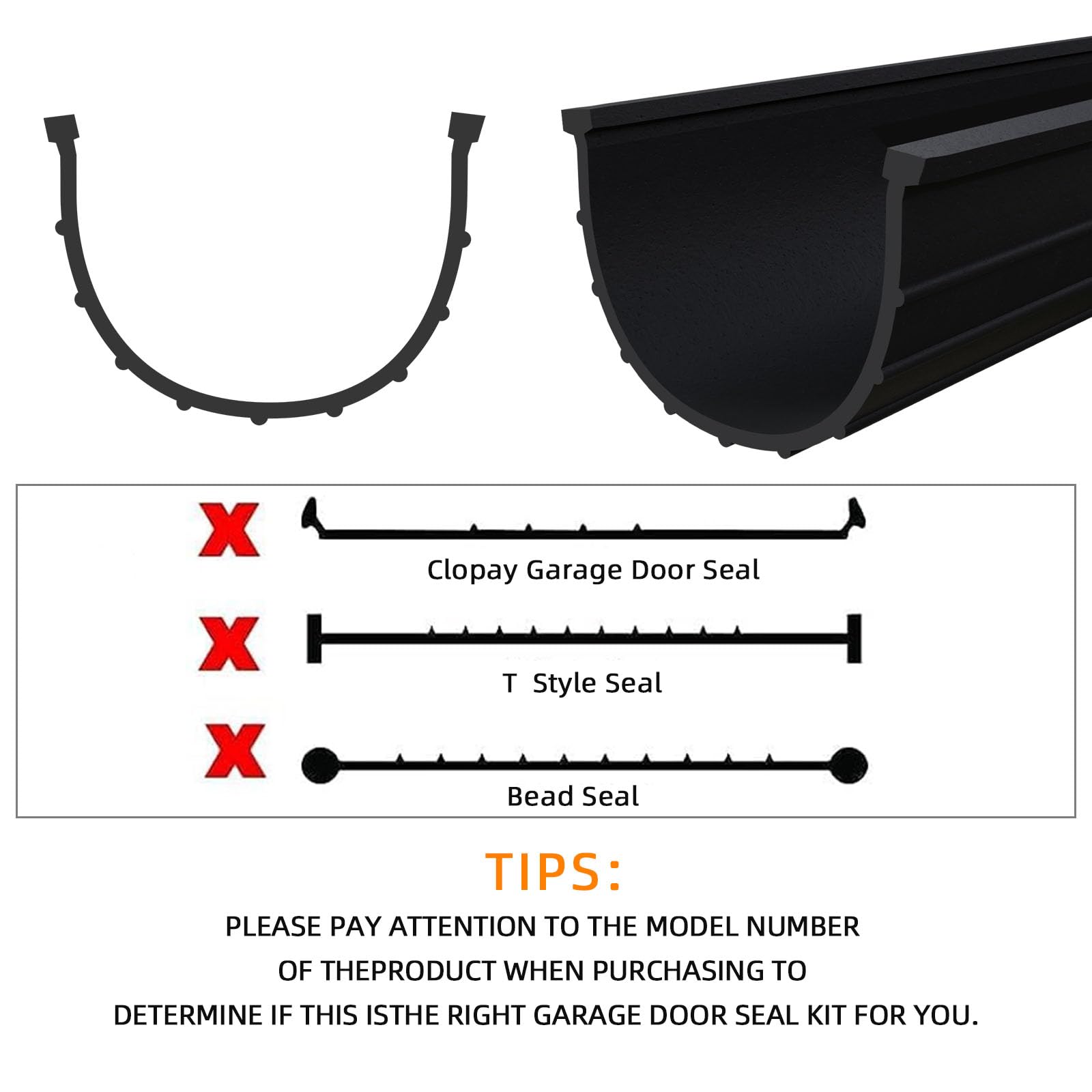 Snapklik Ginchain Replacement Garage Door Bottom Weather Seal snapklik-ginchain-replacement-garage-door-bottom-weather-seal