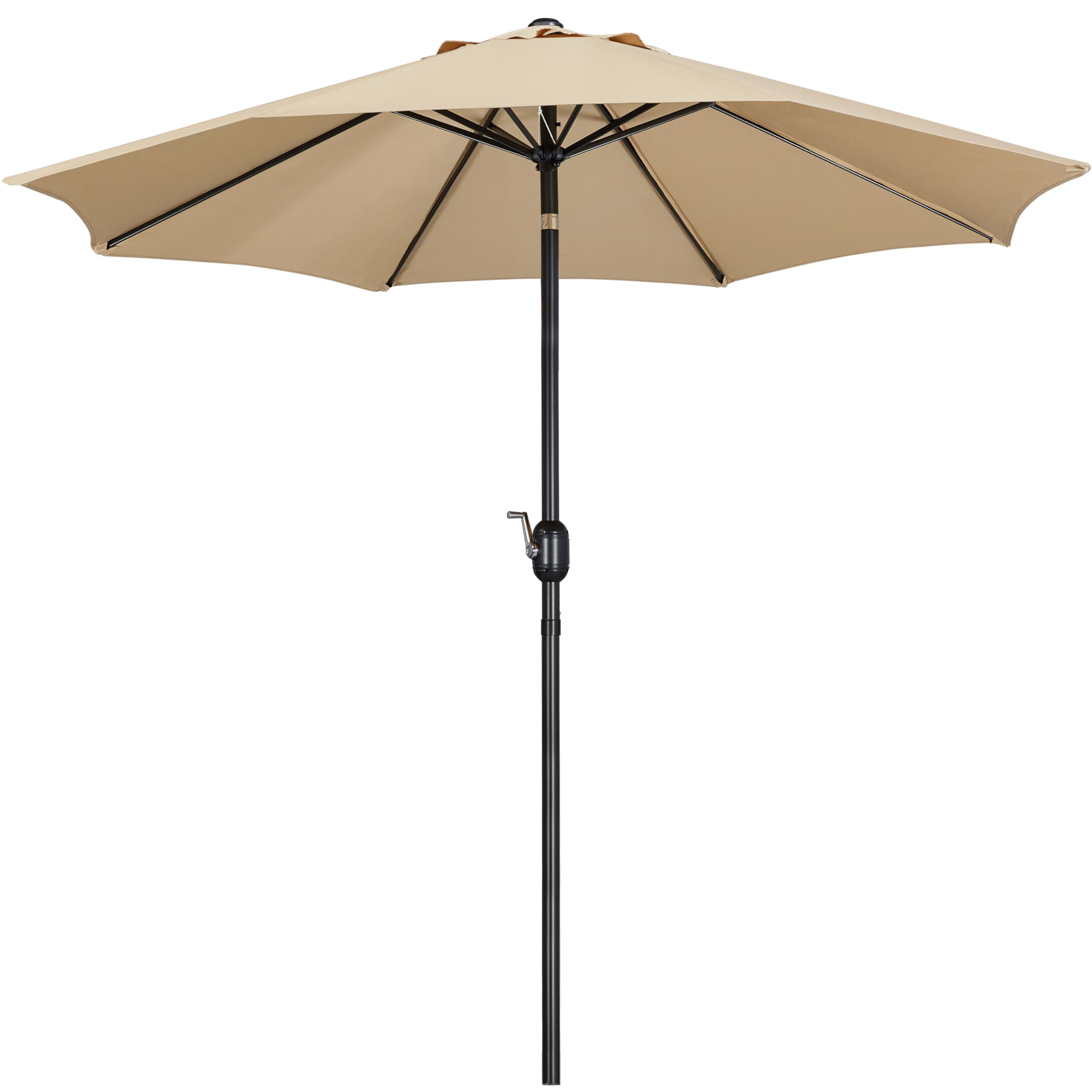 Yaheetech Parasol Sombrilla Jardín 230cm/270cm Inclinable Impermeable Protección UV Sombrilla Terraza Exterior Piscina Patio Balcón con Manivela 270cm Beige 270 cm Beige
