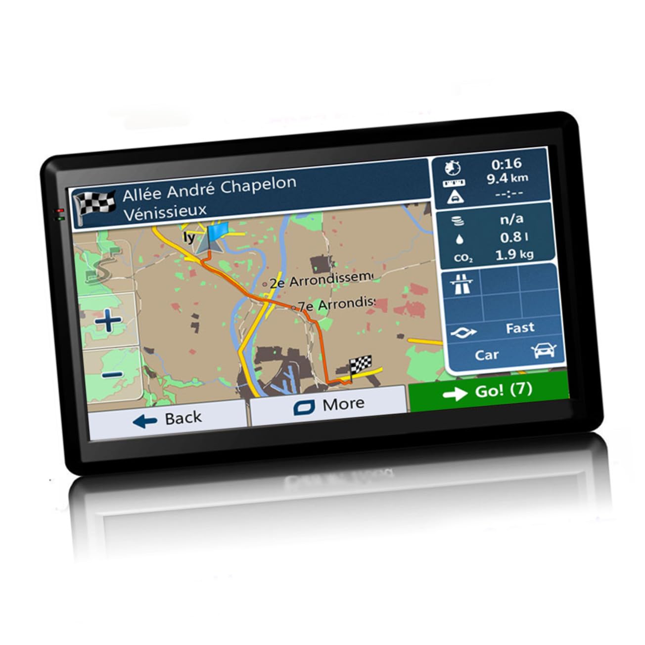 7 Auto GPS Navigationssystem mit Touchscreen LCD Digitaldisplay 8gb Speicher 1200mah Akku für LKW und Pkw Navigation und Professionelle Sprachsteuerung