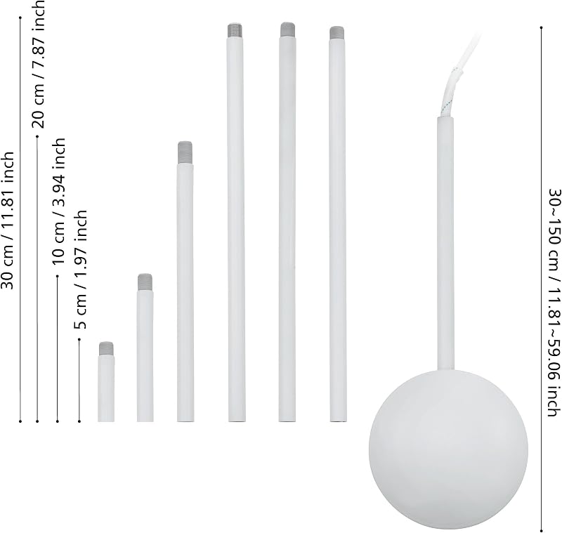 EGLO Kabelkanal Hosszabbítás Fehér 157cm Kábelvezető Rendszer - White