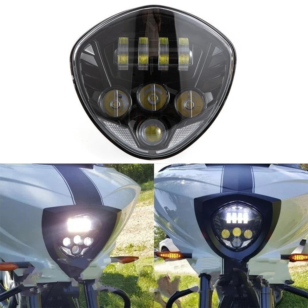 Faro Per Moto A LED Fascio Alto E Anabbagliante Per Vittoria Per Cross Country Per Magnum Per Hammer Per Vegas 8 Ball Per Cross Roads