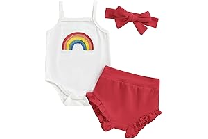 Baby Girl's Rainbow Romper