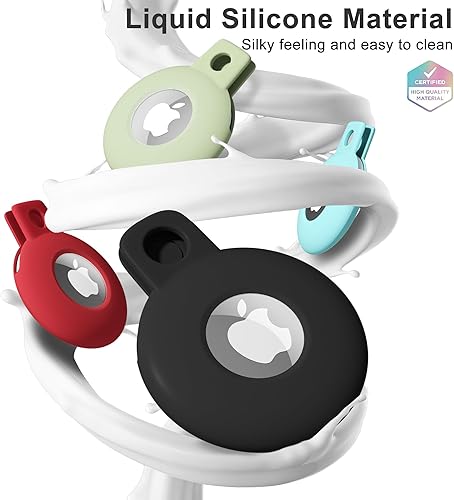Miniatura 3 de Llavero para Airtag con llavero Airtag, funda para Airtag de Siliocne, bonitos accesorios para Airtag para niños, equipaje, collar de perro y gato,