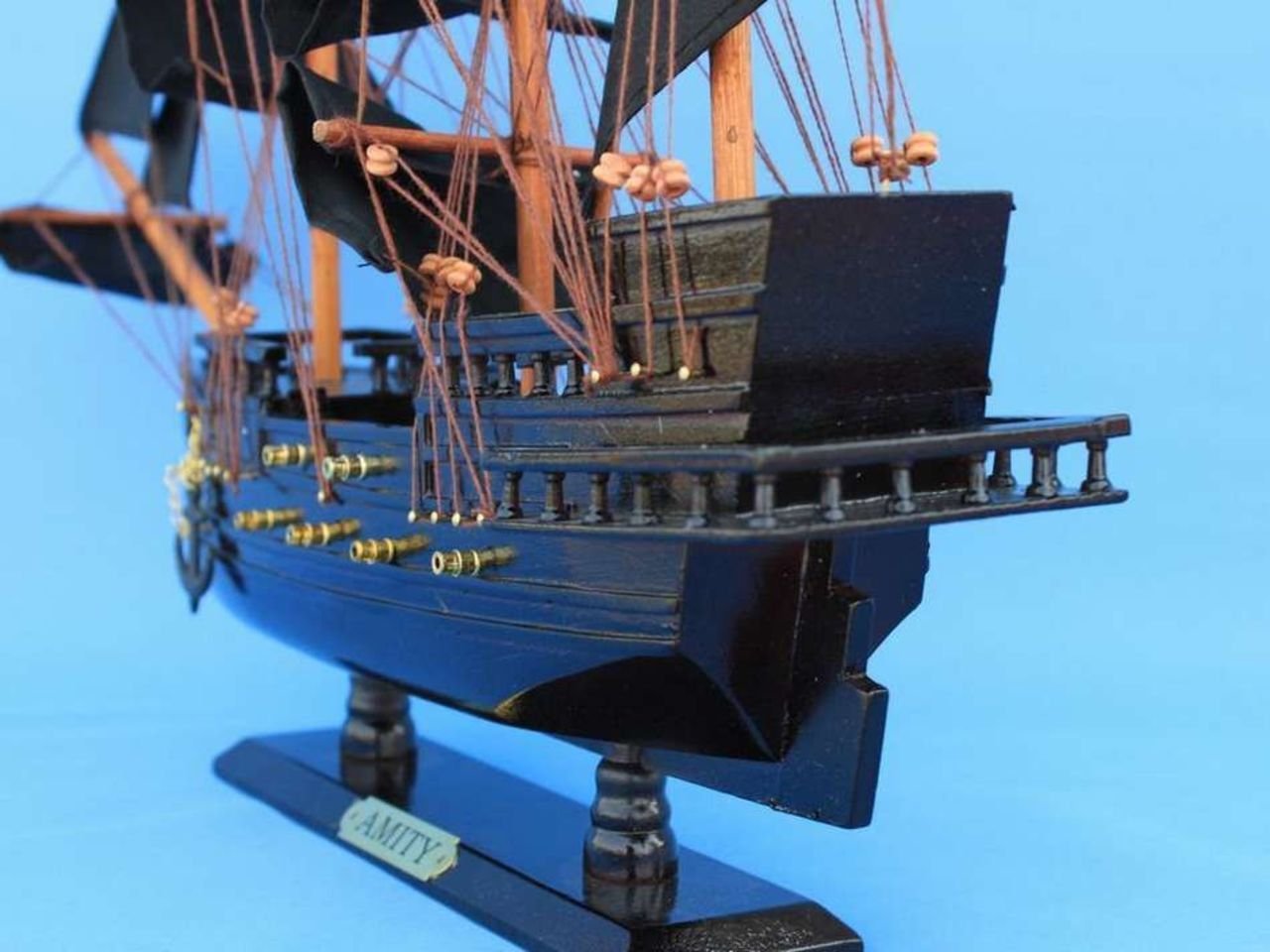 Hampton Nautical Wooden Thomas Tew's Amity Model Pirate Ship, 20