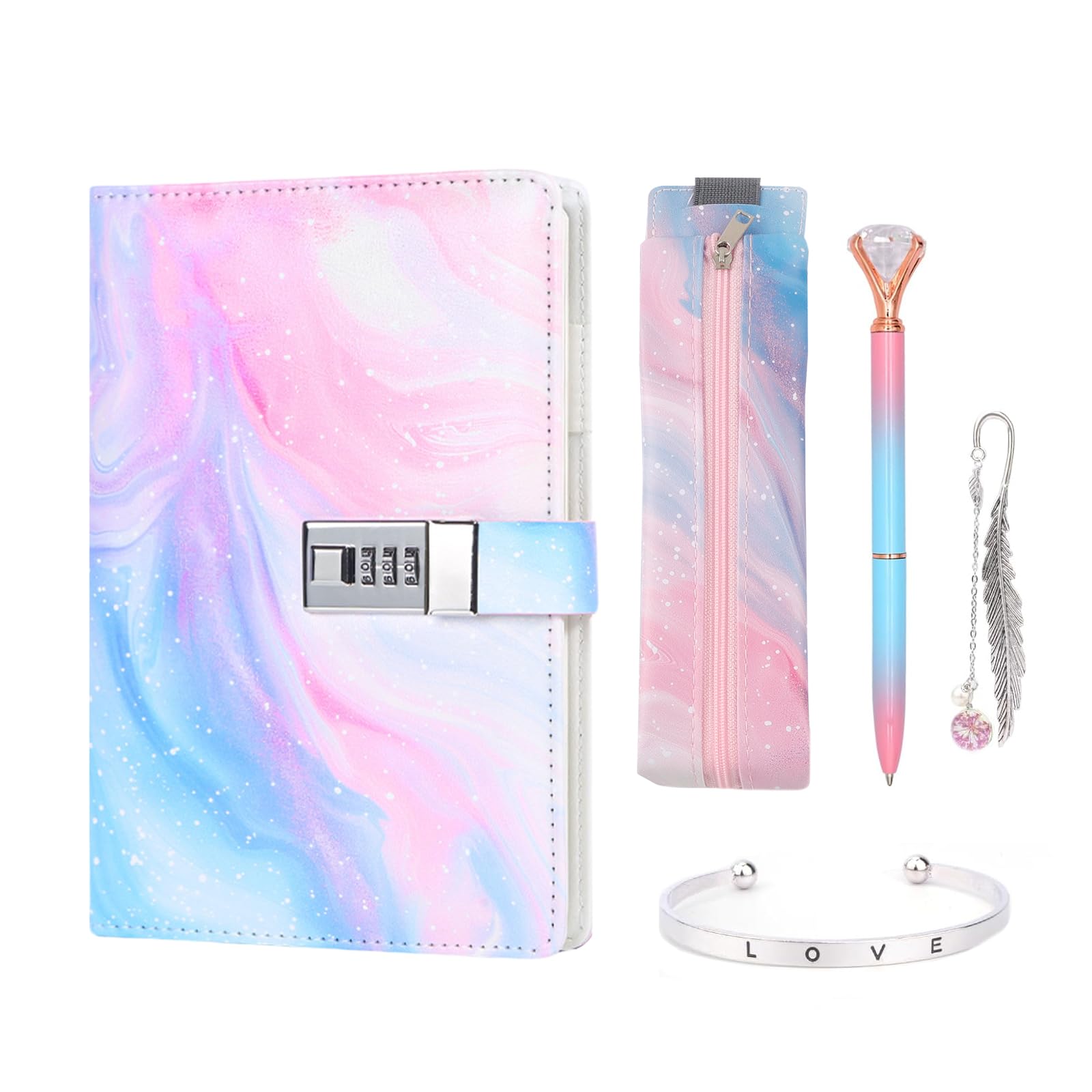 Journal intime avec cadenas pour fille 8-13 ans - Carnet secret avec code