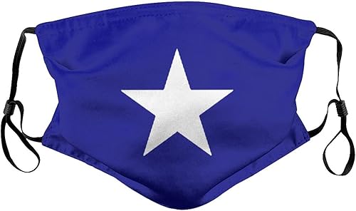 Bonnie - Máscara facial reutilizable para adultos con bandera azul para exteriores