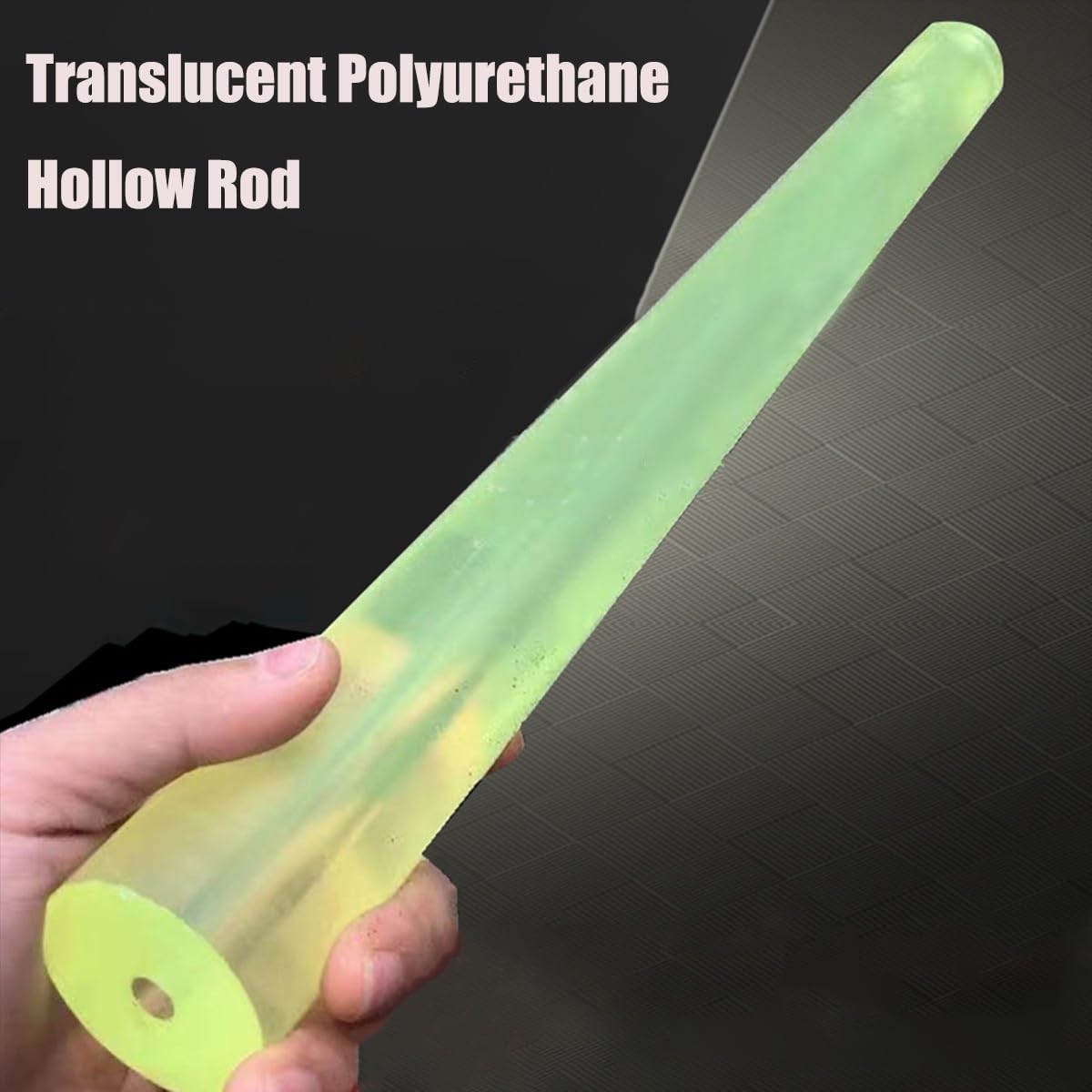 High Elasticity PU Polyurethane Hollow Rods 500mm Length Dia 16-100mm Aperture 6/8/10mm Urethane Tubes Translucent Rubber Bar Elastic Plastic Sticks for Shock Absorption(55 * 8 * 500mm)