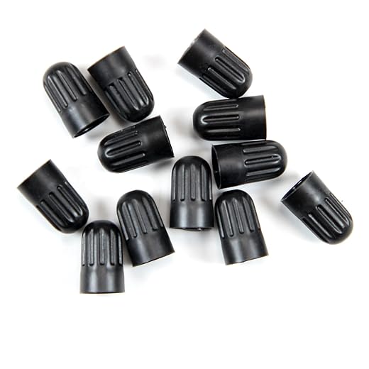Dsycar 12 Pack TPMS Tire Valve Stem Caps, Black Plastic Long Stem Caps for TR20008 TPMS Valve Caps with Rubber Gasket Universal for Cars, SUVs, Trucks, Bikes and Motorcycles