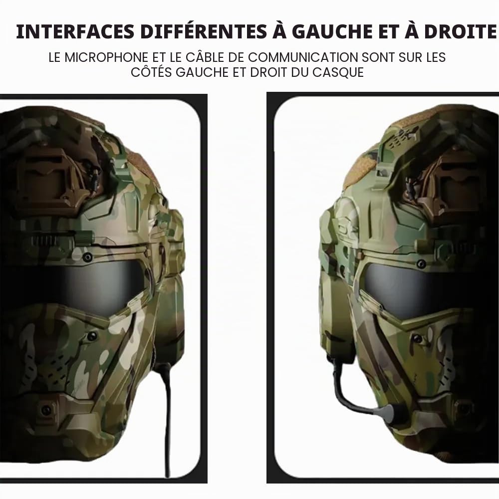 ACEXIER Casque d'assaut Tactique II avec Masque Casque Anti-buée Ventilateur Militaire Chasse Airsoft Casque CS Paintball équipement de Protection intégral