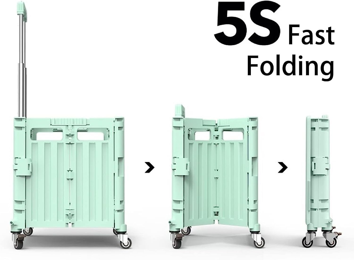 Faltbarer Mehrzweckwagen Mit Magnetischem Deckel – Klappbar, Bis 80 Kg Belastbar, Für Einkauf & Outdoor