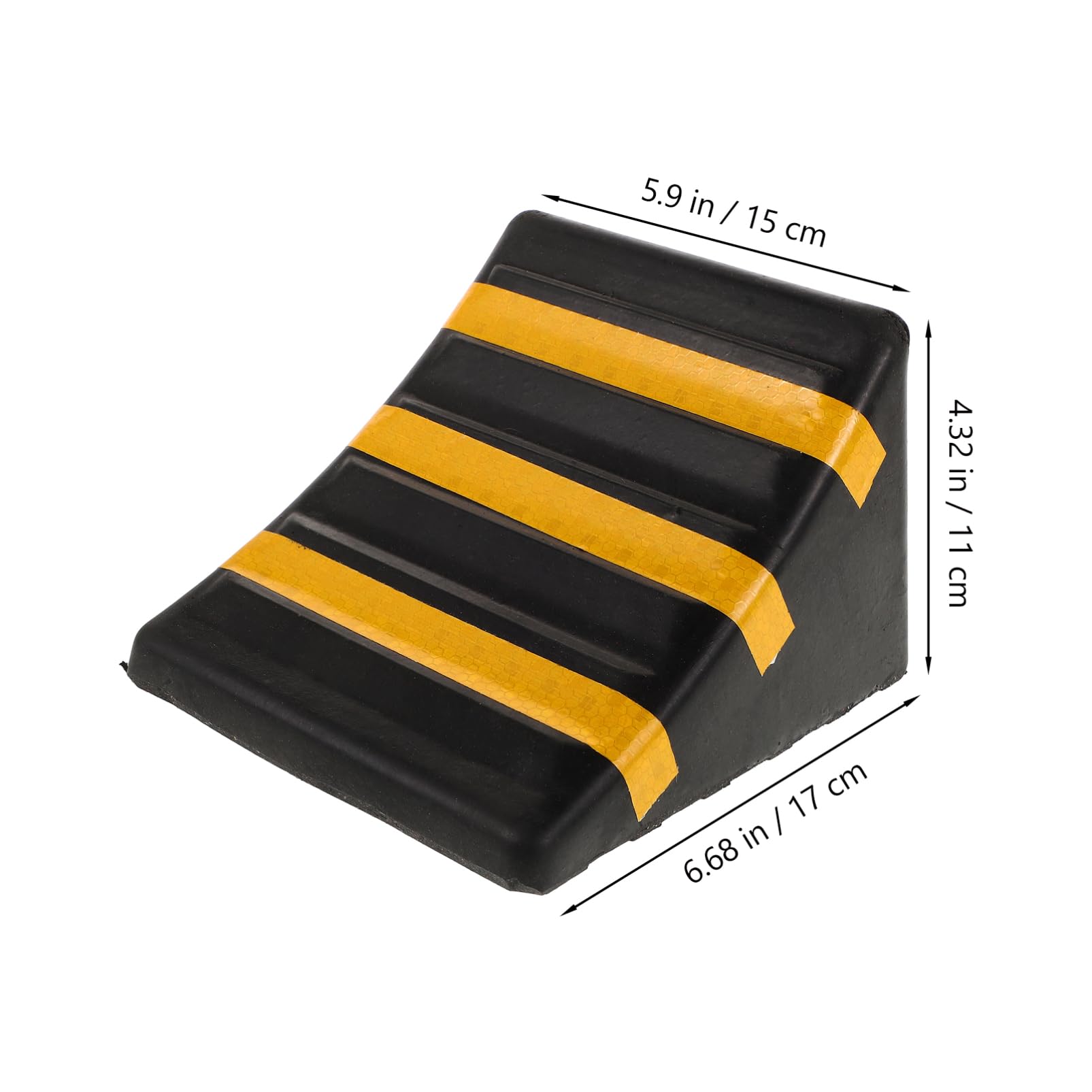 Unomor Heavy Duty Rubber Wheel Chock with Handle Slip Design for Cars Rvs Trailers Trucks Portable Durable Tire Stopper for Vehicle Maintenance