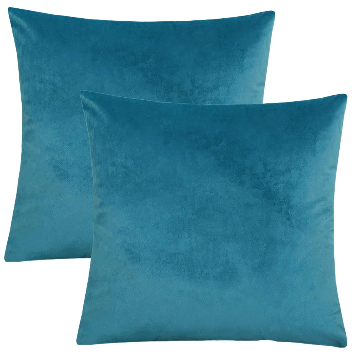 GONOVE Cushion Covers 55x55cm Decorative Modern Throw Pillow Case Pack of 2 Velvet Soft Pillow Cushion Covers Square Lake Blue Pillowcase for Livingroom Sofa Bedroom