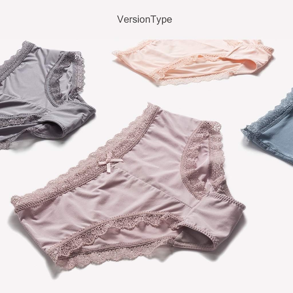 DIoFent Mutande Bikini Slip Merletto delle Signore di qualità del Pannello Riassunti Sexy Vita Alta Mutandoni Hipster Intima, Confezione da 4 (Color : C, Size : Medium)