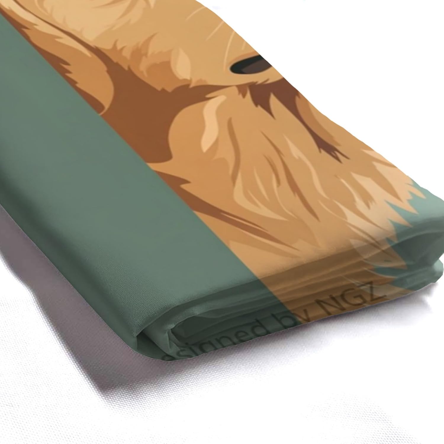 NGZ are You Pooping Golden Retriever Shower Curatin, Funny Golden Retriever Shower Curtain, Green Shower Curtain Set with 12 Hooks for Bathroom Decor, 72x72