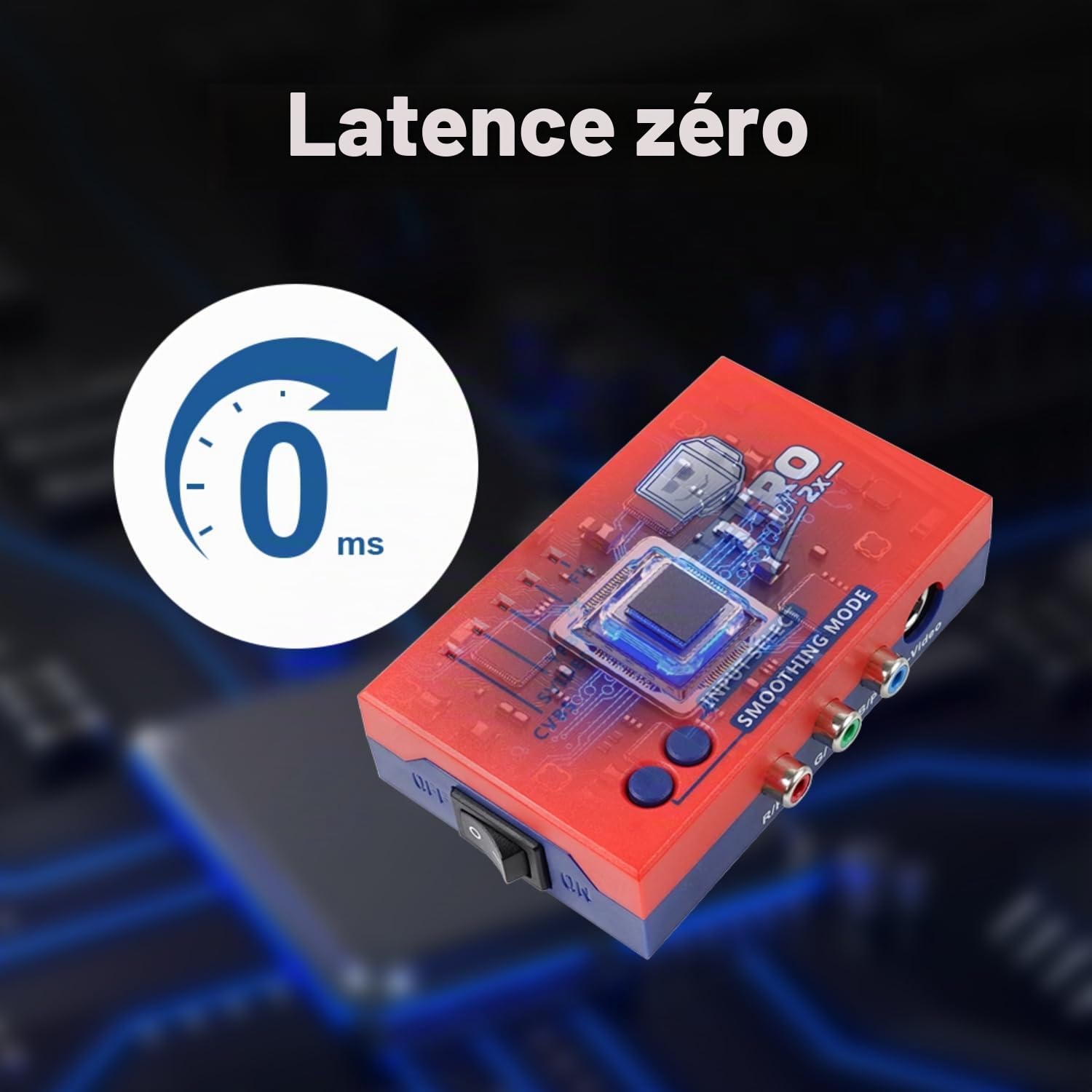 BITFUNX RetroScaler2x Convertisseur AV vers HDMI - Prend en charge 2 x Line Doubler, filtre et modes pass-through, adaptateur de jeu vidéo sans décalage, pour console