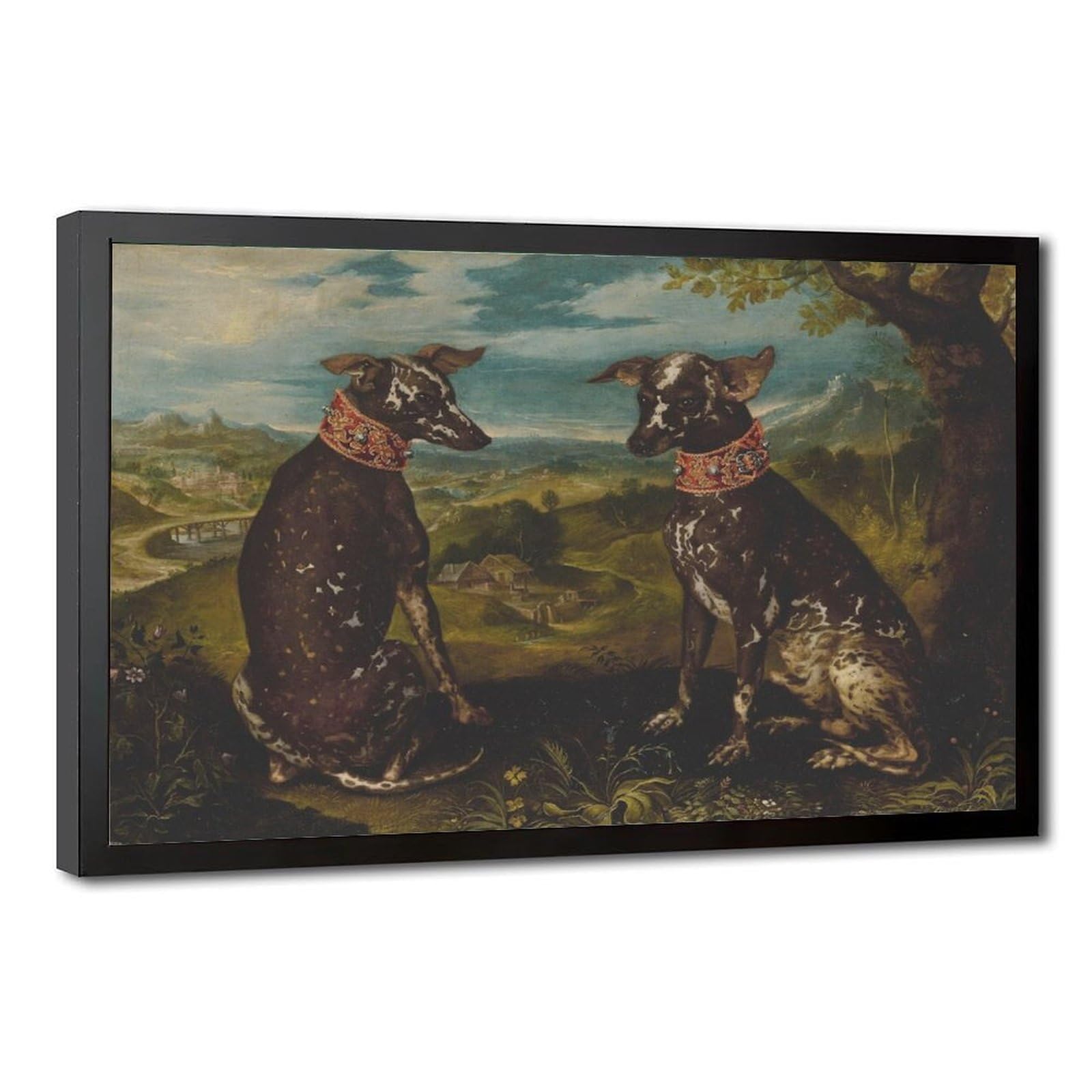 WCYB Xoloitzcuintli - Xolo Antique Dog Painting Vintage Animal Art Mexican Hairless Prints Posters Canvas Deco Paintings Wall Art For Office Hangable Frame