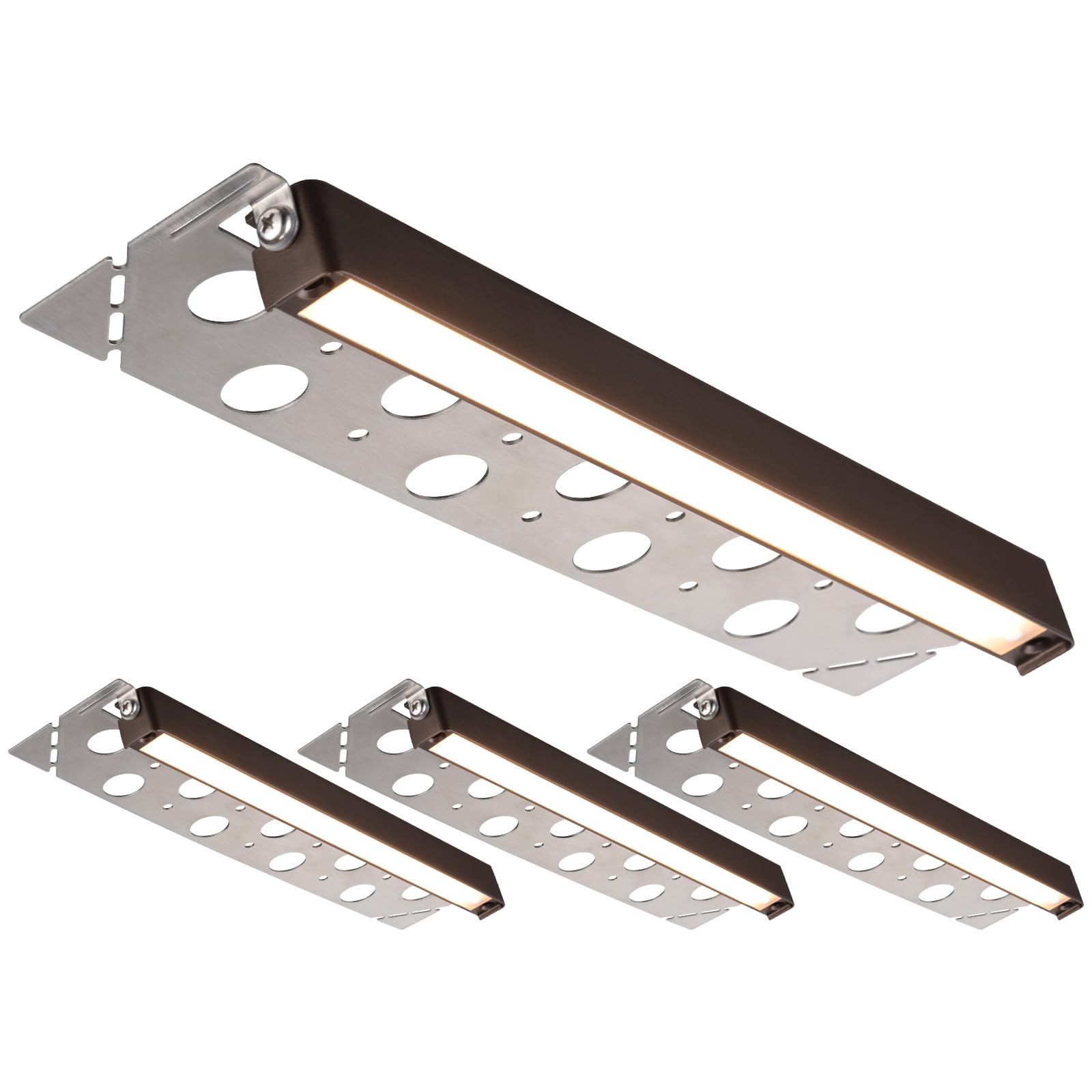 Classic Series 12 Inch LED Retaining Wall Lights, Hardscape Lighting Low Voltage, Low Voltage Landscape Lights, 12V Paver Lights, 3W Outdoor Step Lights, 2700K Soft White, ETL, Pack of 4