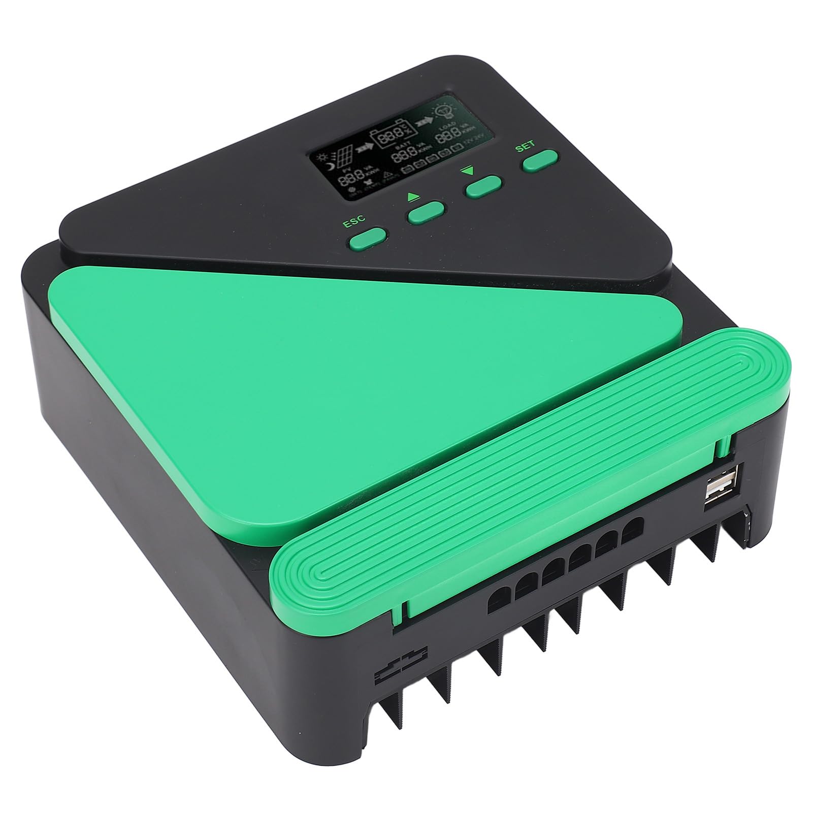 Yosoo Health Gear Contrôleur de Charge Solaire, Régulateur de Panneau Solaire MPPT 12 V 24 V Automatique 100 COV LCD Double USB 5 3 A pour Chargement de Batterie de Bateau, Camping-car, Maison Hors