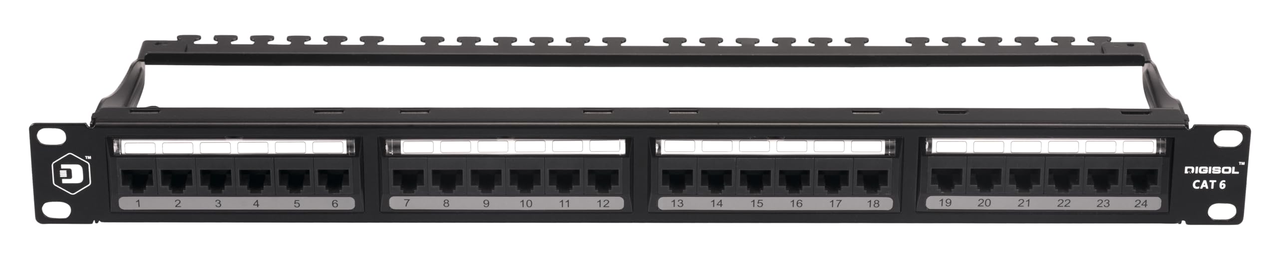 Digisol 24 PORT CAT6 UTP 180 DEGREE Patch Panel DGC-PP6U2L-1A