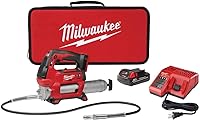Milwaukee M18 Cordless 2-Speed Grease Gun Kit 2646-21CT - 10,000 PSI Power, 10 oz/min Flow, Battery Included