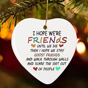 YXOTJHS Friends Christmas Ornaments 2025, Friendship Gifts for Women Friends, Friends Ornament for Christmas Tree Decor, for Women, Sister Friendship Ornaments