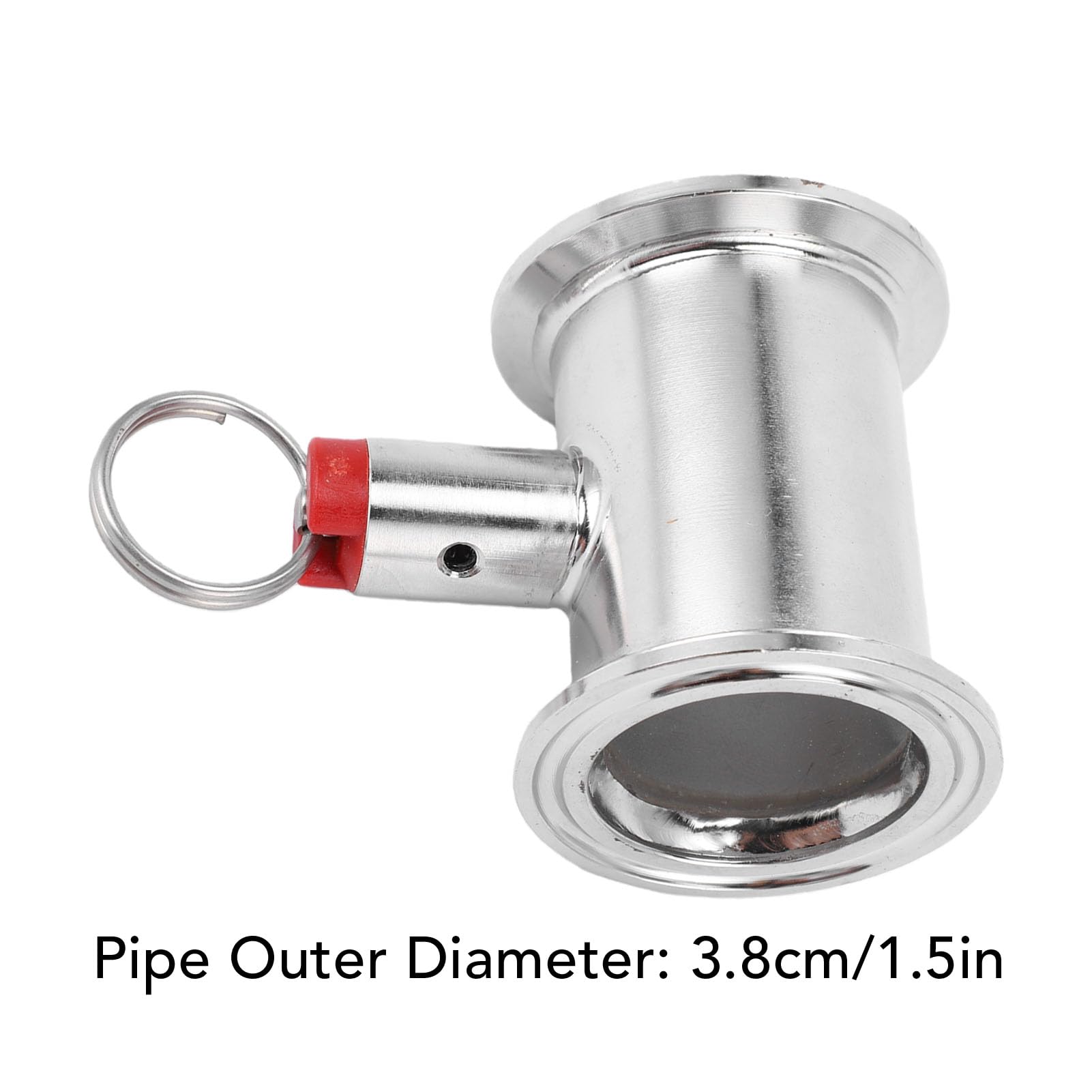 Tubo de válvula de alivio de presión de 1.5 pulgadas, ajuste compacto de acero inoxidable 304 cónico con alivio de 17 PSI para configuraciones de elaboración de cerveza