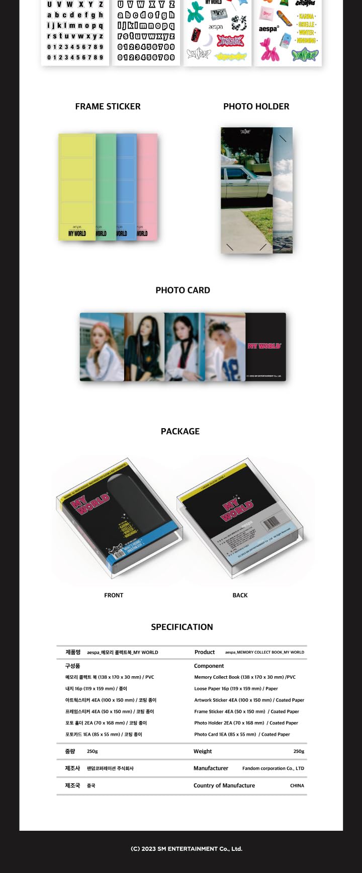 Amazon.com: aespa My World Memory Collect Book Package+Memory