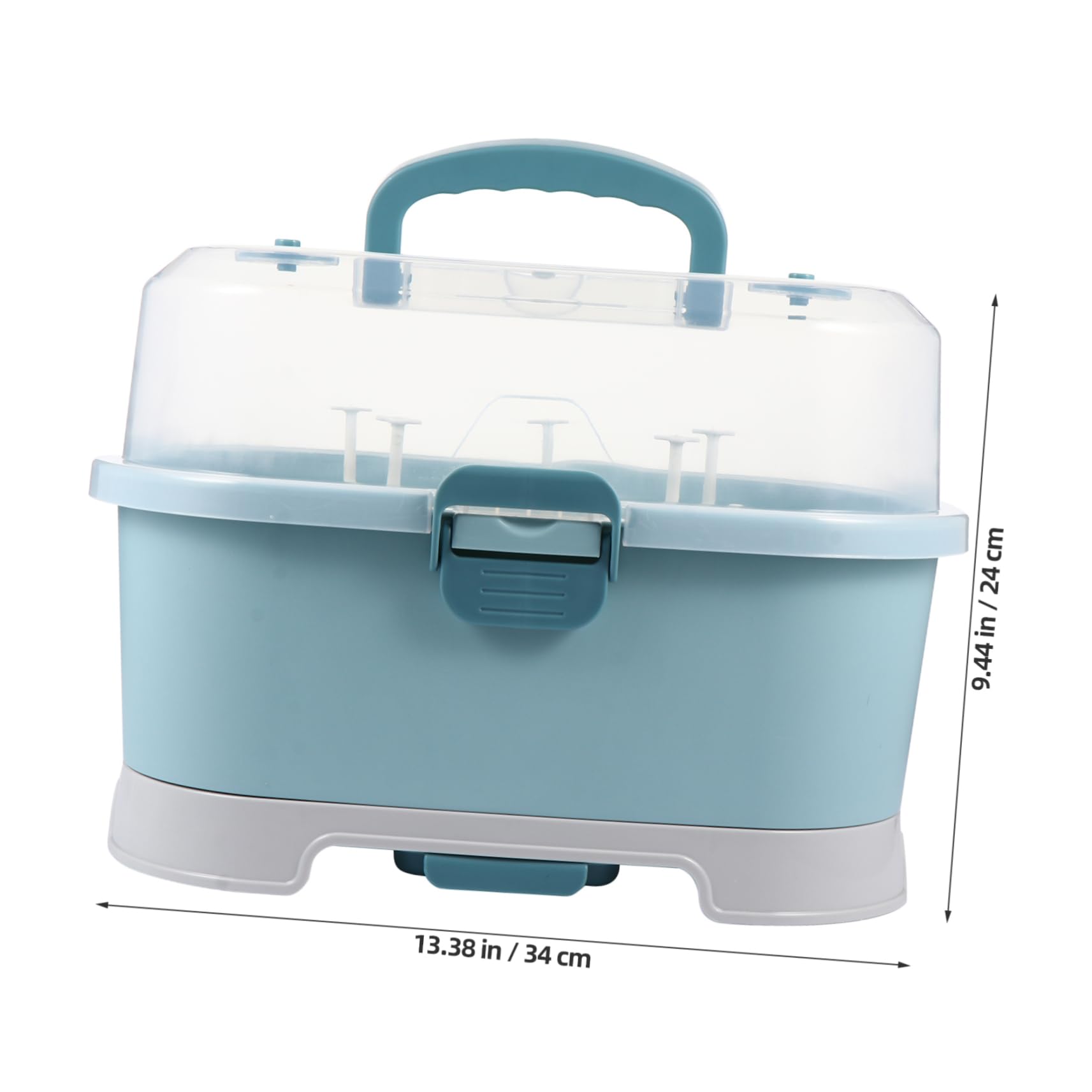 Beaupretty Blaue Pp Aufbewahrungsbox für Babyflaschen, Groß, Tragbar | Schnuller und Stillzubehör, Reisen und Zuhause, Viel Platz für Milchpulverdosen