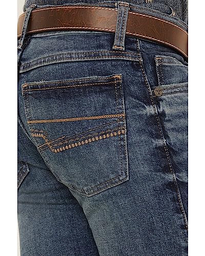 Wrangler Boys' Medium Wash Slim Straight Denim Jeans - 112322507-BIG 10 SLM4
