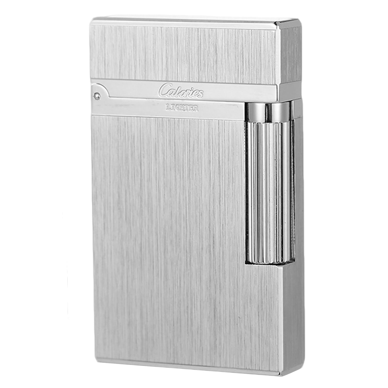 Classic Lighter with Iconic Ping Sound–Minimalist Style Brass Lighter, Adjustable Soft Flame, for Men, Father, Husband, Boyfriend (Silver)-image-32