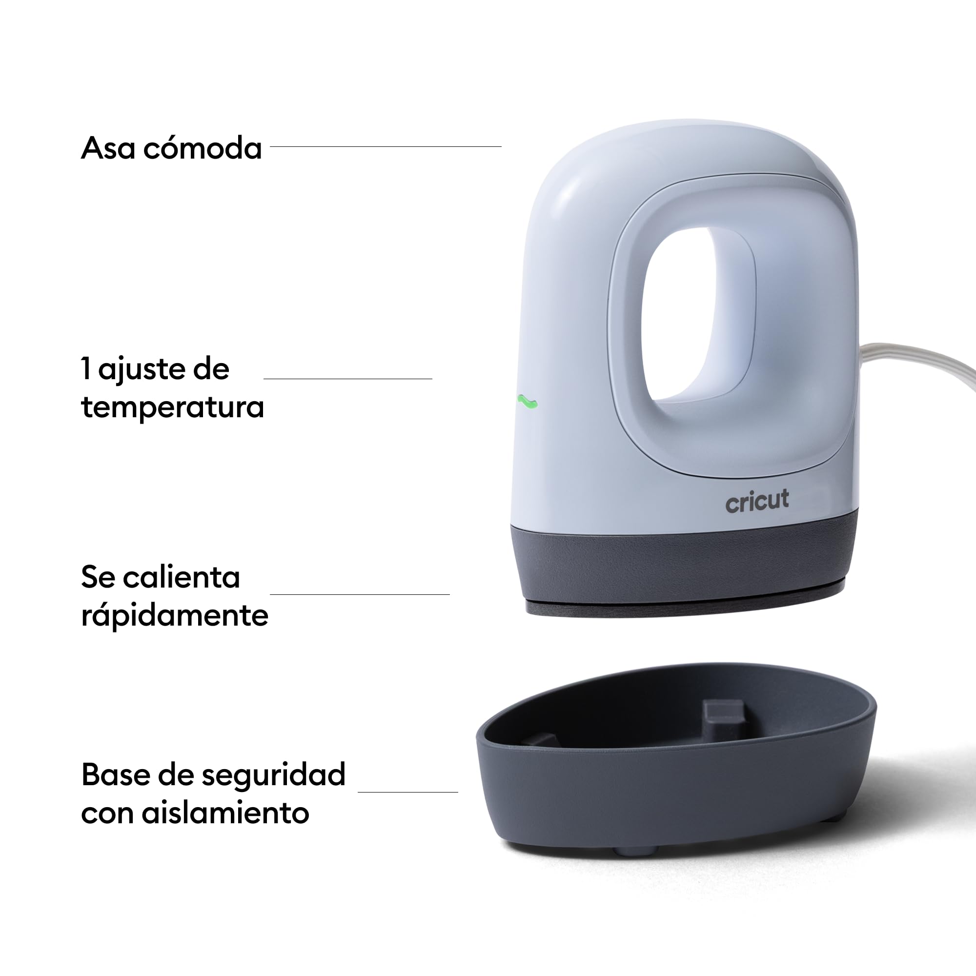 Cricut EasyPress Mini LT | Prensa térmica compacta para planchar vinilo (HTV), Infusible Ink y sublimación | Zen Blue