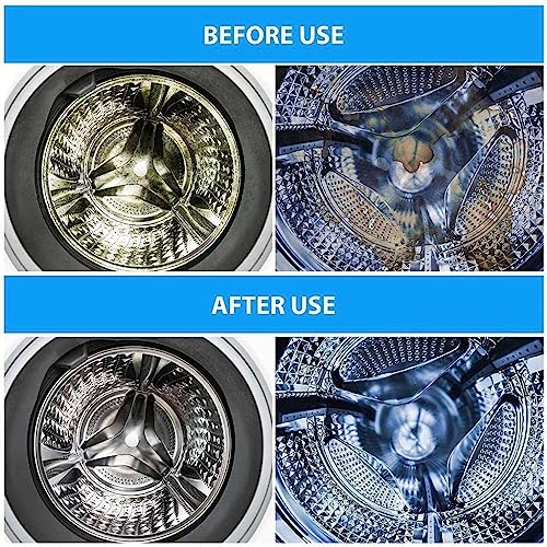 Image of Zerfa Pack of 50 Washing Machine Deep Cleaner Tablets, Descaling Powder Tablets for All Company's Front & Top Load Machine, for Automatic Cleaning of Tub & Drum Stain Remover (15g Each | 750g Total)