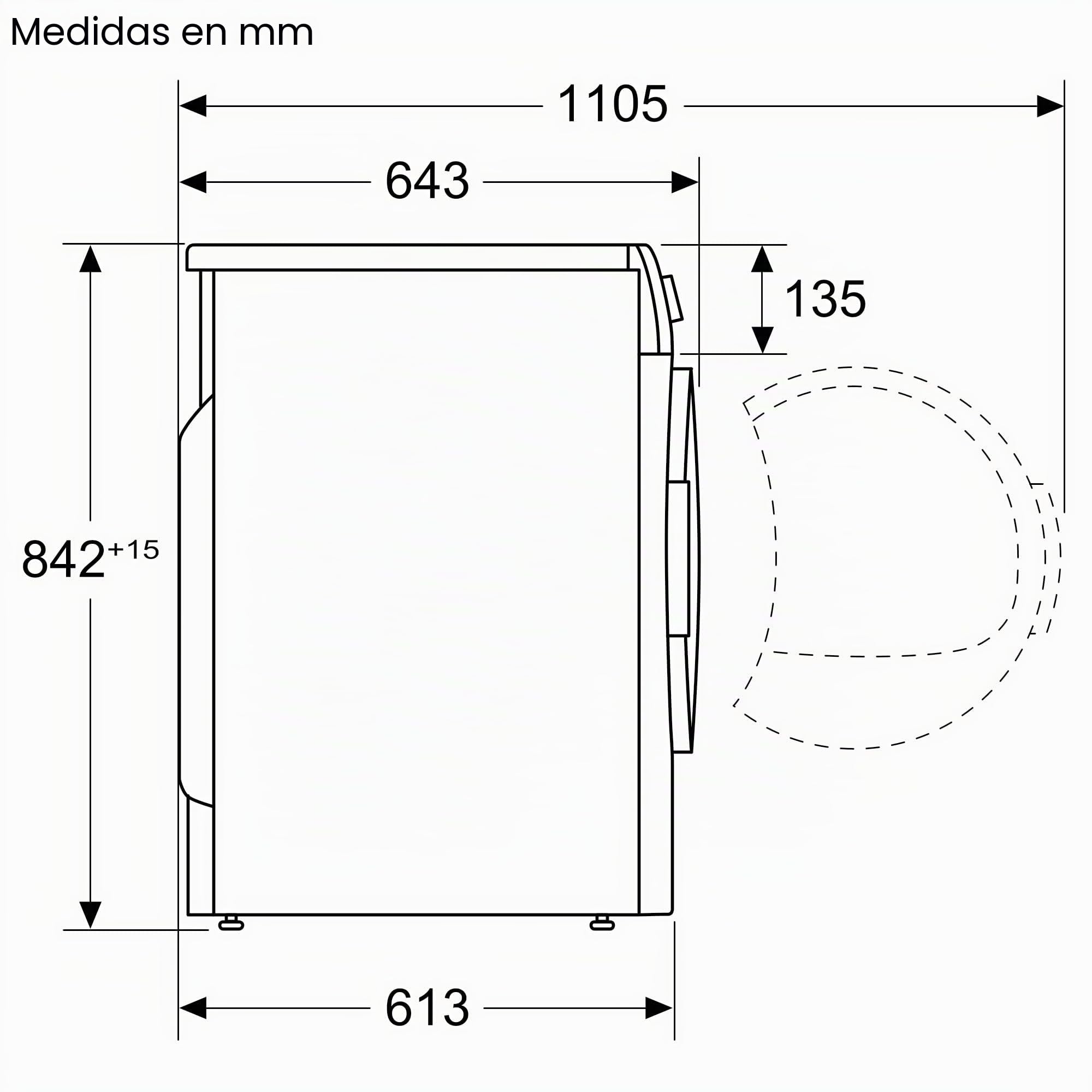 Siemens iQ300 WT43HV03 asciugatrice Libera installazione Caricamento frontale 7 kg Bianco (Siemens WT43HV03)