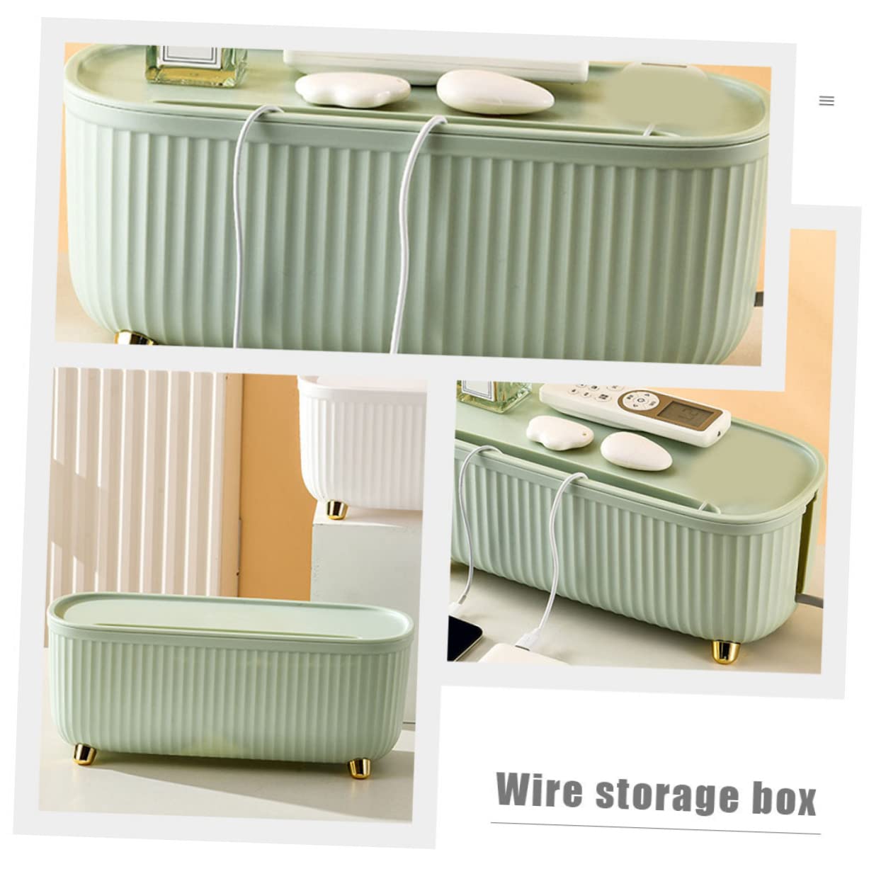 Kabelmanagementbox mit Großer Kapazität zur Aufbewahrung Mehrerer Steckdosen und Kabel Abs Material Stilvolles Design für Wohnzimmer und Büro Geeignet