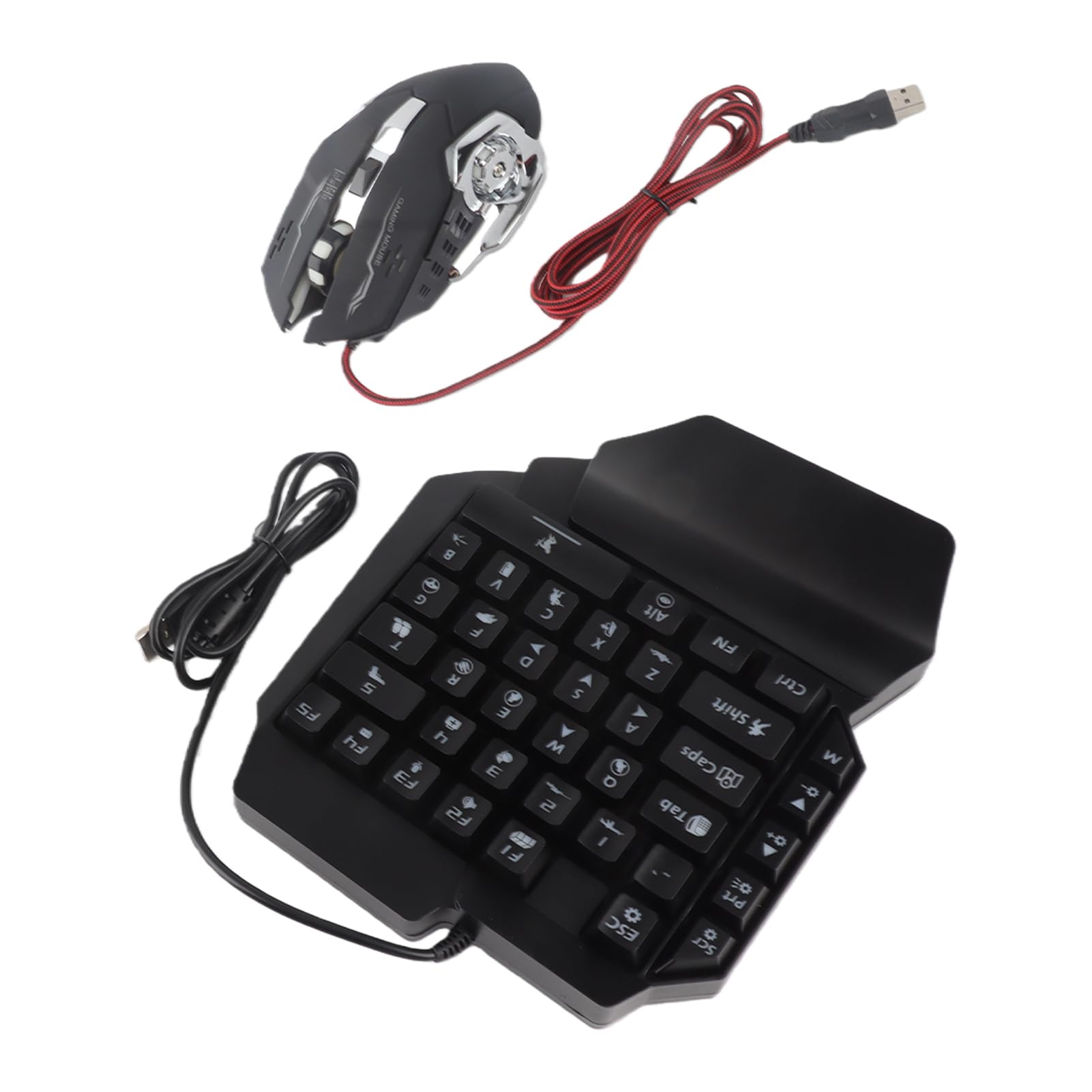 Semme Tastiera e Convertitore per Adattatore da Gioco Cablato per Telefoni Cellulari, Tablet, Plug Play, Senza Ritardi, Include Supporto per Tastiera e Telefono (#1)